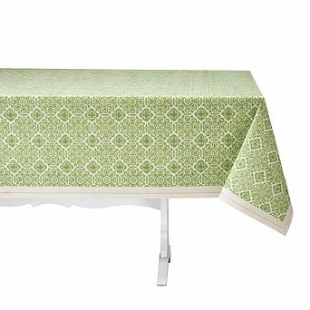 Breazeale Hand Block Printed Cotton Tablecloth