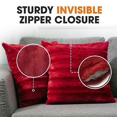 Decorative Furry Throw Pillow Covers