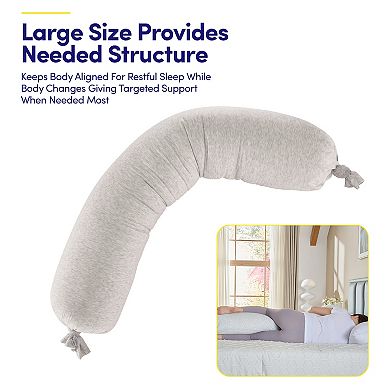 Sweet Home Collection Adjustable Pregnancy Body Pillow, Smooth and Soft Removable Cover