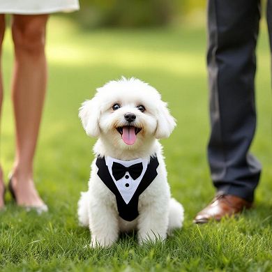 Dog Tuxedo for Wedding Pet Tuxedo Suit with Bow Tie 1Pc