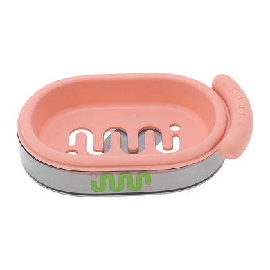 Solid Color Soap Dish for Bathroom and Kitchen Storage with Drain Holes