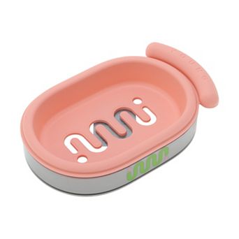 Solid Color Soap Dish for Bathroom and Kitchen Storage with Drain Holes