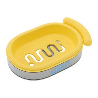 Solid Color Soap Dish for Bathroom and Kitchen Storage with Drain Holes