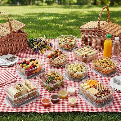 34-Piece Glass Food Storage Containers with Lids Set, Airtight Meal Prep