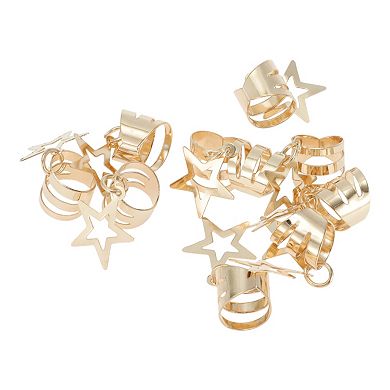 10 Pcs Star Hair Cuffs for Dreadlocks - Easy DIY Hair Accessories