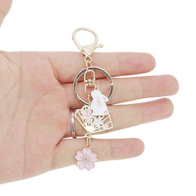 Colorful Flower Keychain Handbag Charms for Bags and Purses 1 Pc