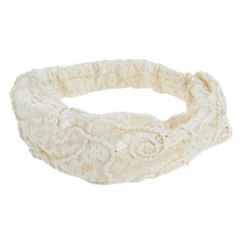 Floral Thin Lace Wide Headband for Women 1 pc