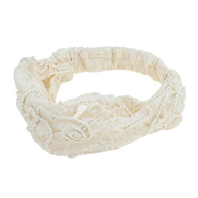 Floral Thin Lace Wide Headband for Women 1 Pc