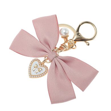 Colorful Fabric Bow Handbag Charms Keychains for Bags and Purses 1 Pc