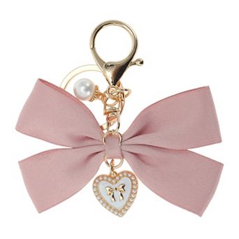 Fabric Bow Handbag Charms Keychains 1 pc