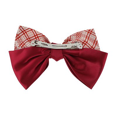 Stylish Plaid Bow Hair Barrette for Fashionable Hairstyles 1 Pc