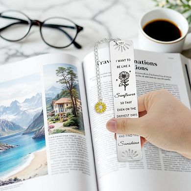 Elegant Silver Tone Bookmark for Reading and Book Lovers 1Pc