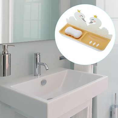 Cartoon Swan Soap Dish for Bathroom - Ideal for Keeping Soap Dry and Organized