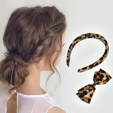 Stylish Leopard Print Hair Clips Hairdo Clips 1 Set