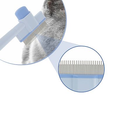 Pet Hair Removal Brush with Release Button for Massaging and Removing Shedding Hair