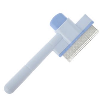 Pet Hair Removal Brush with Release Button for Massaging and Removing Shedding Hair