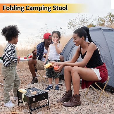 Mini Portable Camping Stool Camping Stool with Zippered Carrying Bag Folding Chair