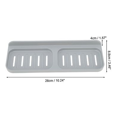 1 Pc Double Row Soap Dish for Bathroom - Easy Installation and Drainage