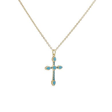 PRIMROSE Cross Pendant Necklace on Cable Chain