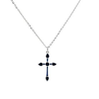 PRIMROSE Cross Pendant Necklace on Cable Chain