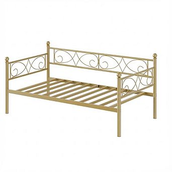 Twin Size Daybed Frame, Metal Sofa Bed Frame,Heavy Duty Metal Slats,Day Bed for Living Room,Bedroom