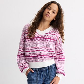 Girls 6-20 SO® V-Neck Pullover Sweater in Regular & Plus Size