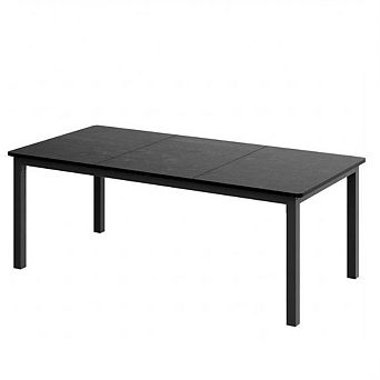 Industrial Dining Table, Sturdy Wooden Kitchen Table with Metal Legs, for Dining Room, Office