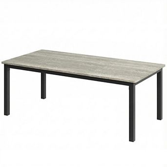 Industrial Dining Table, Sturdy Wooden Kitchen Table with Metal Legs, for Dining Room, Office