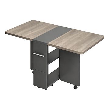 Foldable Dining Table with Storage Shelves - Seats 2 to 6