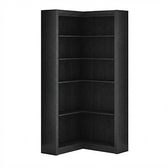 5 tier Corner Bookshelf Freestanding L-Shaped Corner Shelf Wood Storage Organizer Display Rack