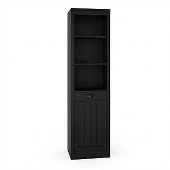 Bookshelf and Bookcase with Doors,Floor Standing 3 tier Shelf Display Storage Shelves,Tall Bookcases