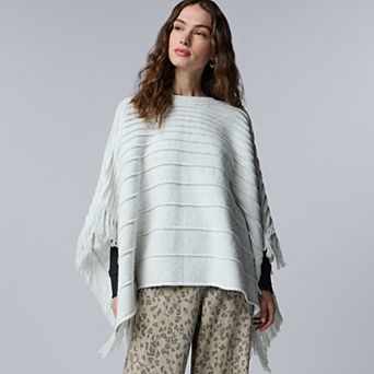Women's Simply Vera Vera Wang Fringe Poncho