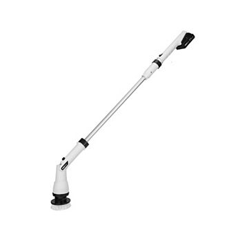 Cordless Electric Spin Scrubber, Rechargeable Cleaning Brush with 4 Heads & Adjustable Length