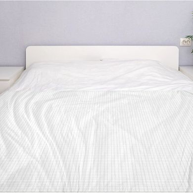 Queen Grounding Sheet 95% Organic Cotton Silver Fiber Fitted with 15FT Cord for Better Sleep