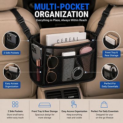 Car Net Pocket Handbag Holder Seat Side Storage