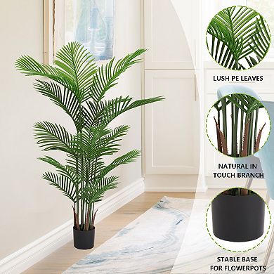 TOEMOA Artificial Tropical Palm Plant Set for Indoor and Outdoor Decor
