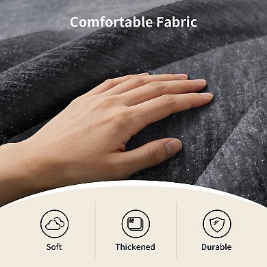 Armrest Bean Bag Chair with Memory Foam, Removable Cover & Non-Slip Bottom