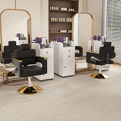 GOODSILO Professional Hydraulic Salon Chair with Swivel Base and Adjustable Height