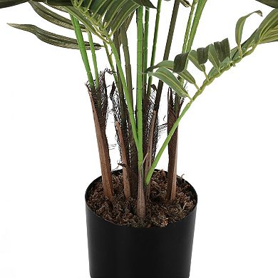 TOEMOA Tall Artificial Areca Palm Tree Indoor Faux Floor Plant Green Leaves
