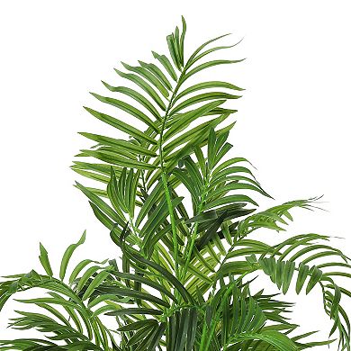 TOEMOA Tall Artificial Areca Palm Tree Indoor Faux Floor Plant Green Leaves