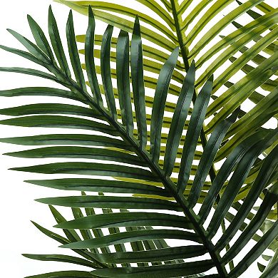 TOEMOA Tall Artificial Palm Tree with Real Touch Green Leaves in Decorative Pot