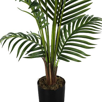 TOEMOA Tall Artificial Palm Tree with Real Touch Green Leaves in Decorative Pot