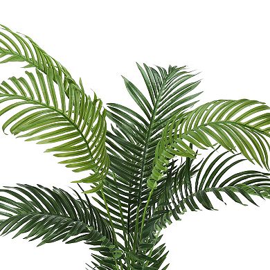 TOEMOA Tall Artificial Palm Tree with Real Touch Green Leaves in Decorative Pot