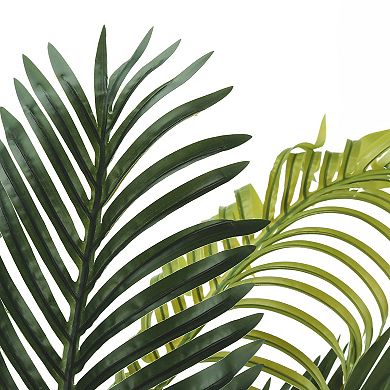 TOEMOA Tall Artificial Palm Tree Indoor Floor Plant Real Touch Leaves