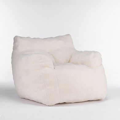 GOODSILO Soft Tufted Foam Bean Bag Chair with Plush Fabric Comfortable Seating Furniture