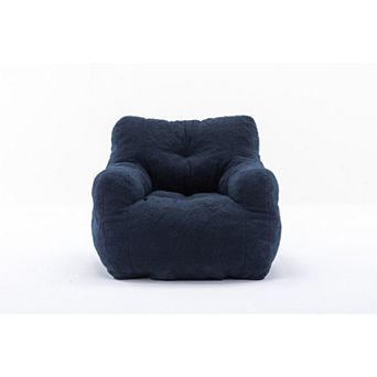 GOODSILO Soft Tufted Foam Bean Bag Chair with Plush Fabric Comfortable Seating Furniture