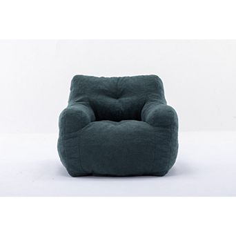 GOODSILO Soft Tufted Foam Bean Bag Chair with Plush Fabric Comfortable Seating Furniture