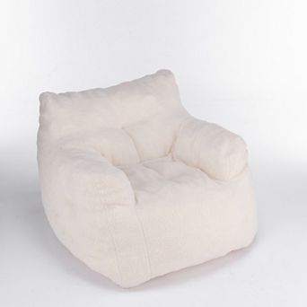 GOODSILO Soft Tufted Foam Bean Bag Chair with Plush Fabric Comfortable Seating Furniture