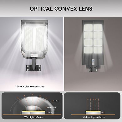 Solar Lights Outdoor Dusk to Dawn, Solar Street Lights with Motion Sensor for Yard, 2 Pack