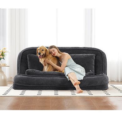 GOODSILO Convertible Double Floor Sofa Bed with Adjustable Positions for Lounging and Relaxation